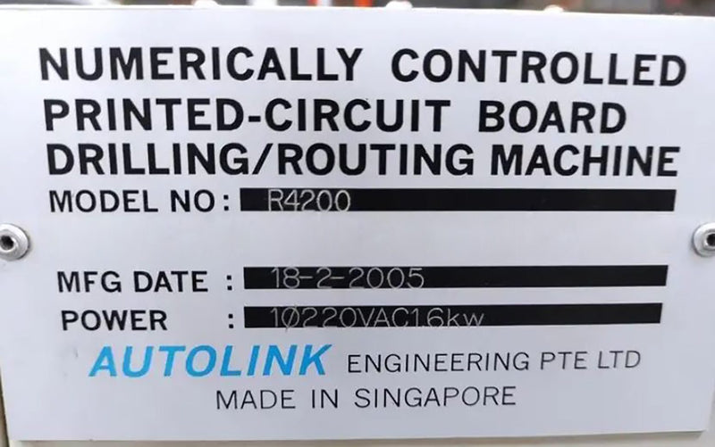 Autolink Engineering R 4200 Numerically Controlled Printed Circuit Boa ...