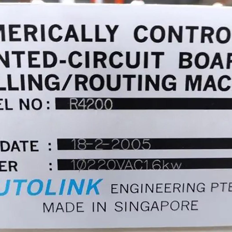 Autolink Engineering R 4200 Numerically Controlled Printed Circuit Board Drilling/Routing Machine
