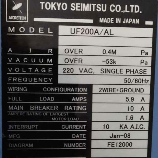 Accretech / TSK UF 200 A / AL Prober