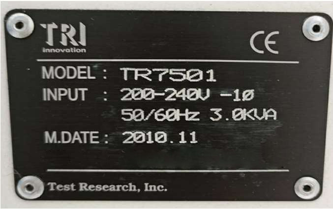 Test Research Inc (TRI) TR 7501