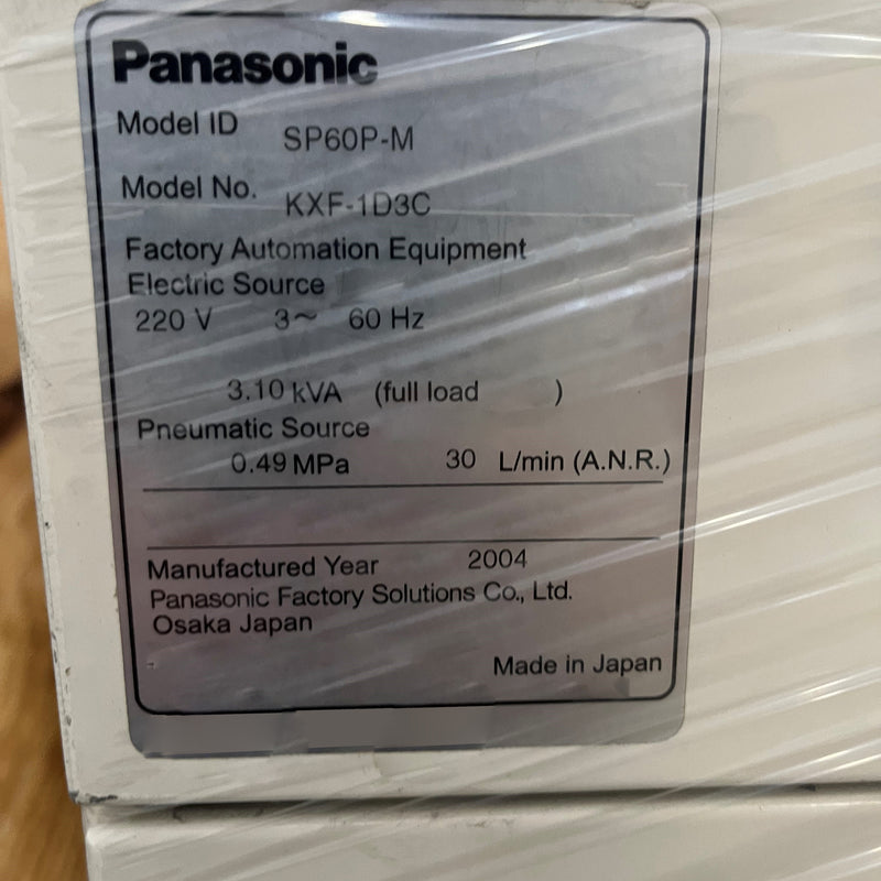 Panasonic KXF 1 D 3 C Screen Printer