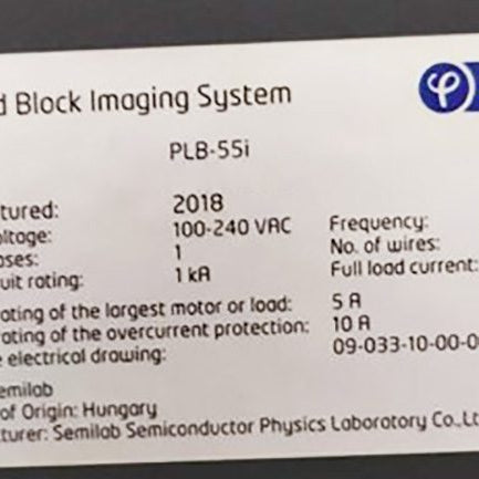 Semilab PLB 55 i Infrared Block Imaging System