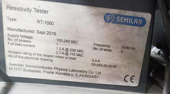 Semilab RT 1000 Electrical Resistivity Measurement Device