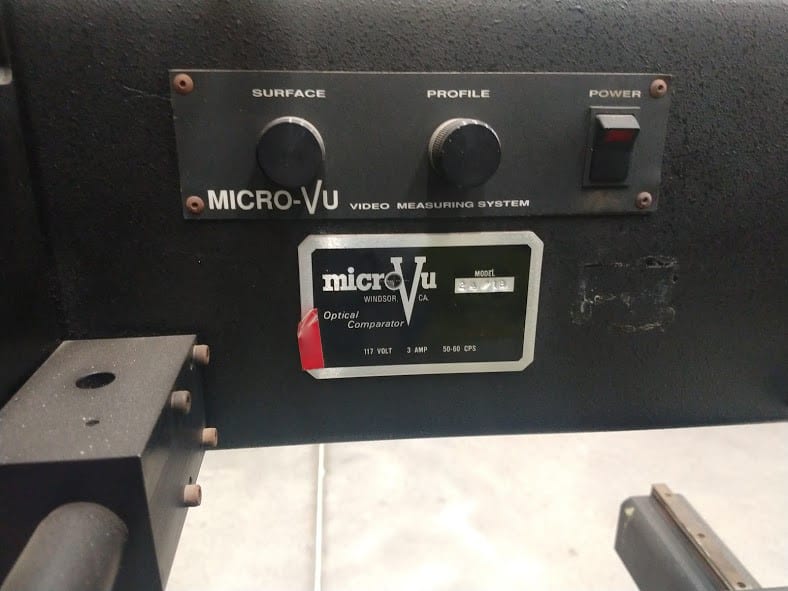 MicroVu Optical Comparator