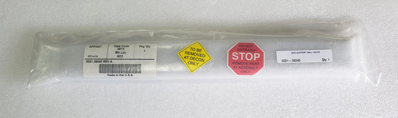 Applied Materials PN: 0021-36040 Support Ball Valve Bar