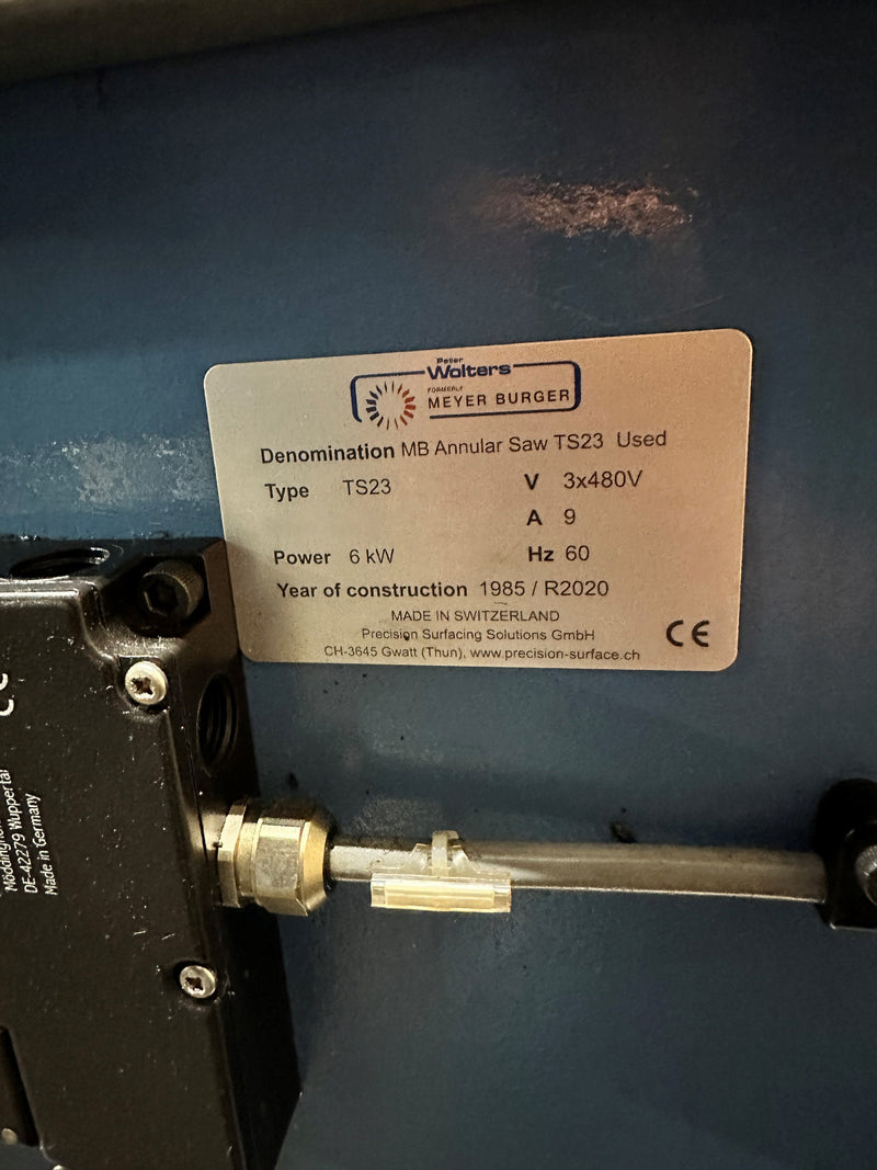 Meyer Burger TS 23 ID Saw