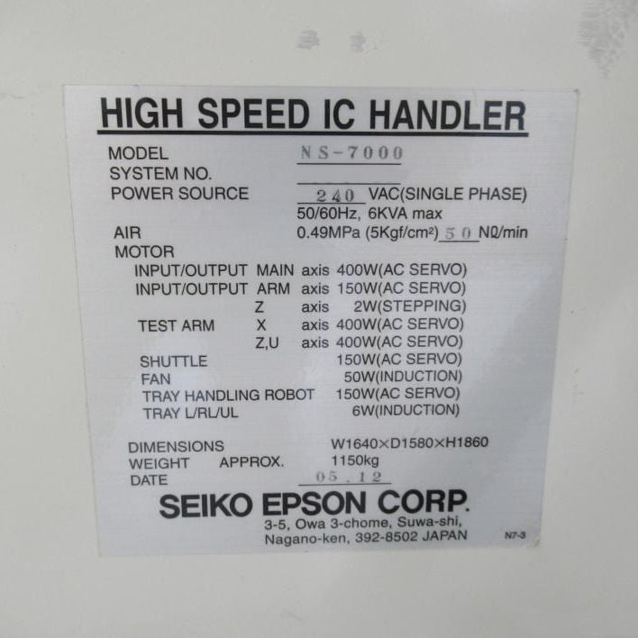 Seiko / Epson NS 7000 Handler