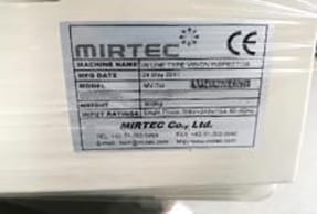 Mirtec MV 7 XI In-Line 2D AOI (Automated Optical Inspection)