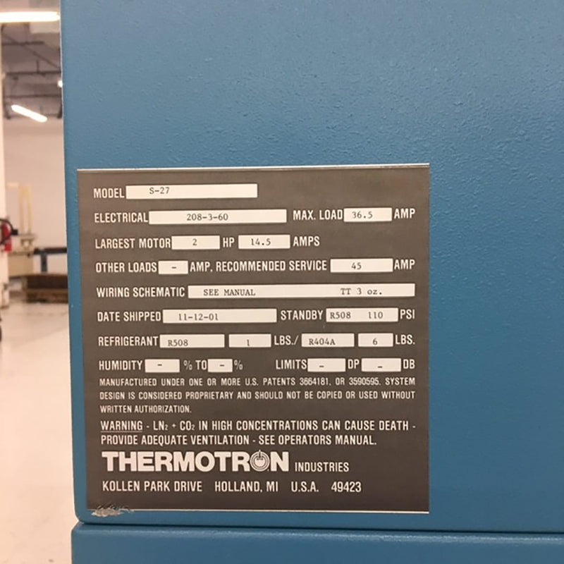 Thermotron S 27 Oven