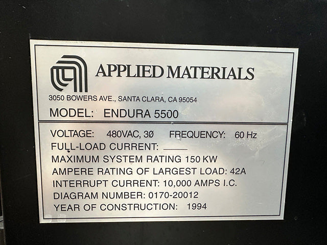 Applied Materials Endura 5500 PVD (Physical Vapor Deposition)