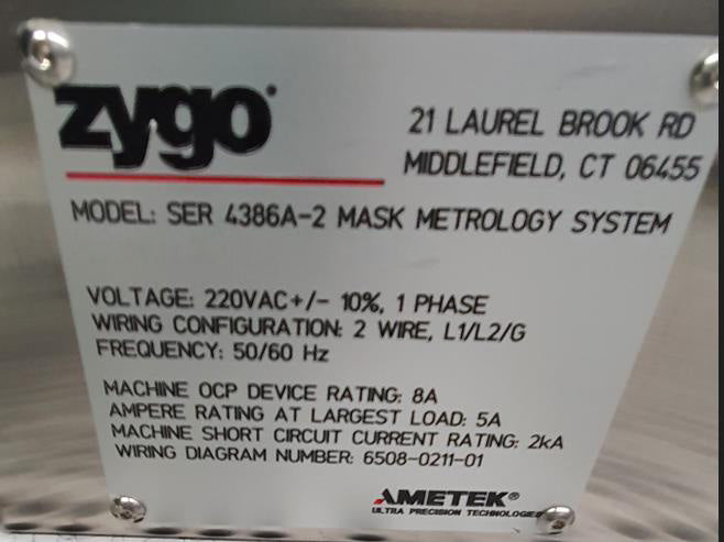 Zygo Verifire Mask Metrology System