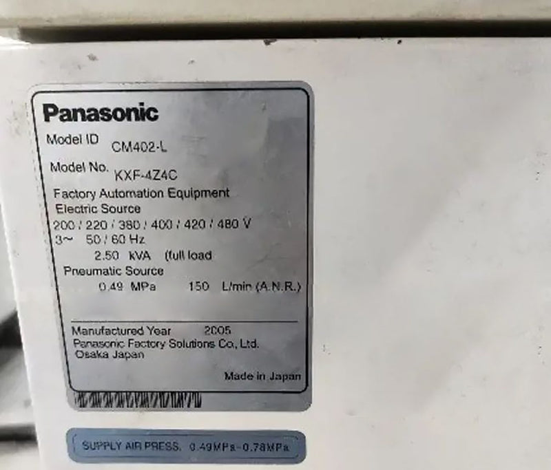 Panasonic CM 402 L Pick and Place