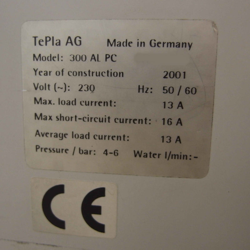 Tepla 300 AL PC Autoload PC Plasma Processor