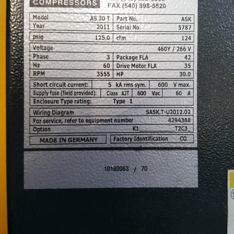 Kaeser Air Compressor