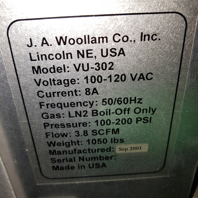 JA Woollam VUV-VASE VU-302 Spectroscopic Ellipsometer