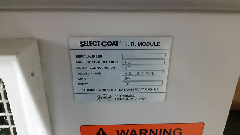 Nordson Select Coat IR Oven