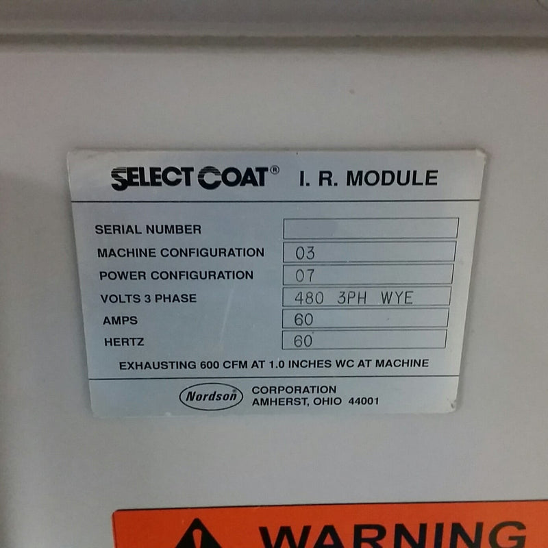 Nordson Select Coat IR Oven