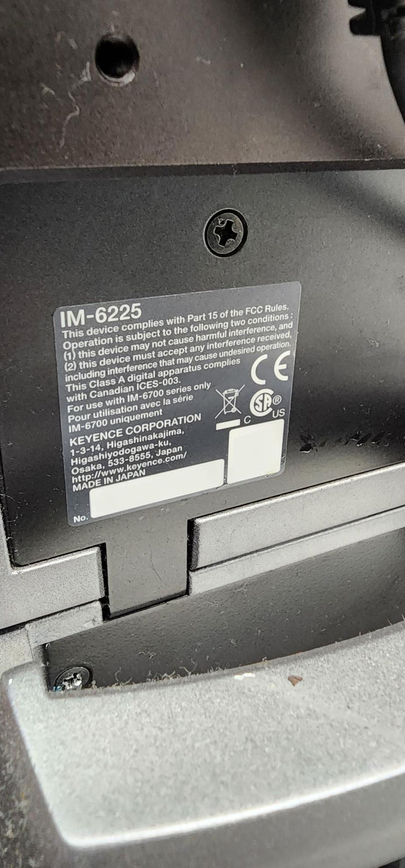 Keyence IM 6225 Inspection Measurement System