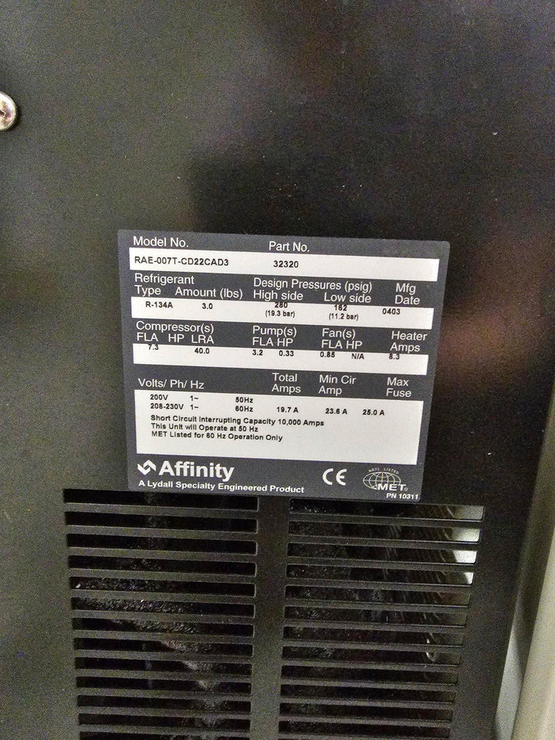 Affinity RAE-007 T-CD 22 CAD 3 Heat Exchanger