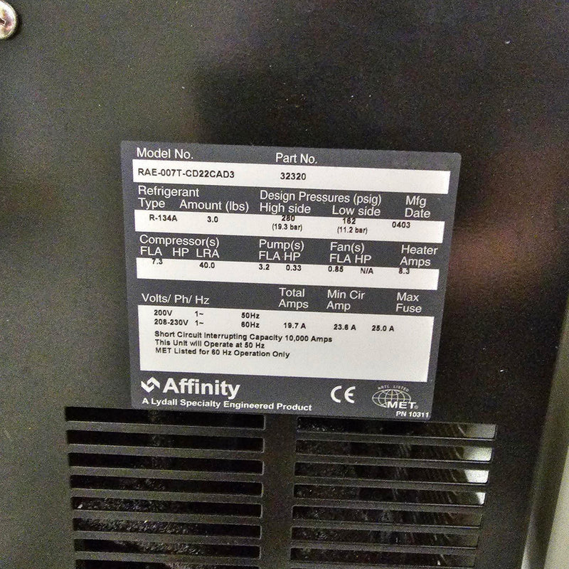 Affinity RAE-007 T-CD 22 CAD 3 Heat Exchanger