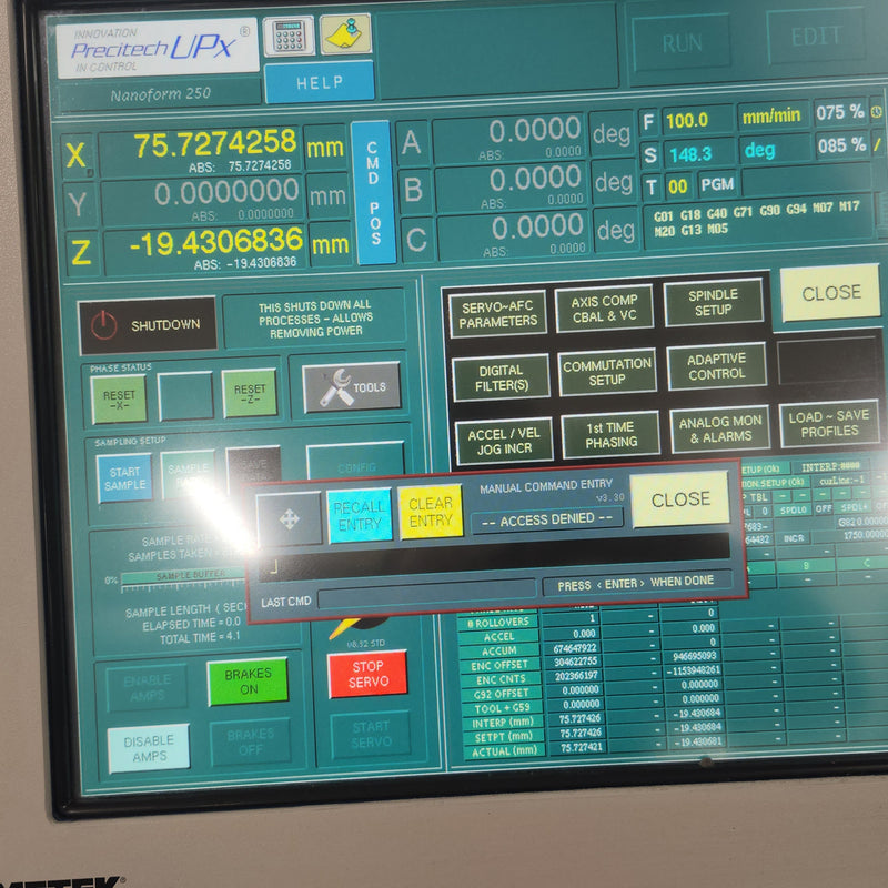 Precitech Nanoform 250 Ultra Ultrapath Machine