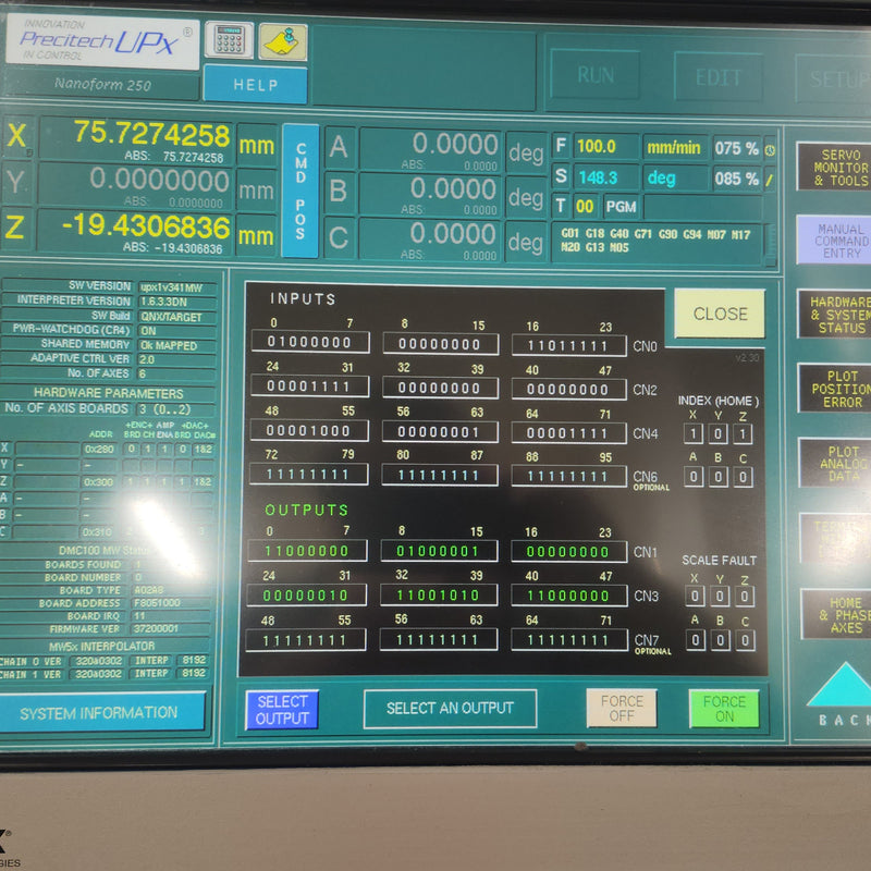 Precitech Nanoform 250 Ultra Ultrapath Machine