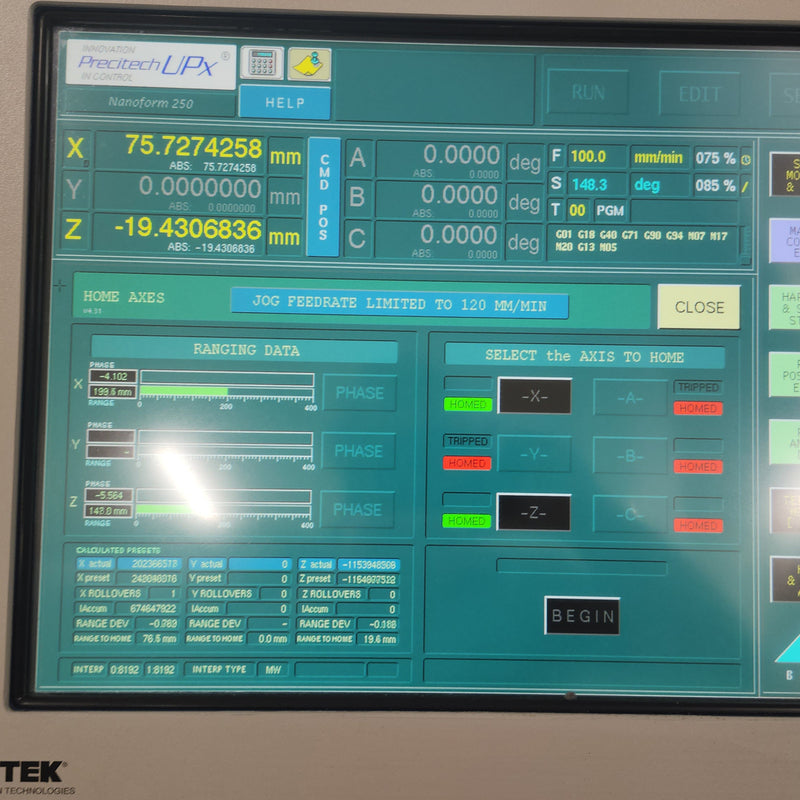 Precitech Nanoform 250 Ultra Ultrapath Machine