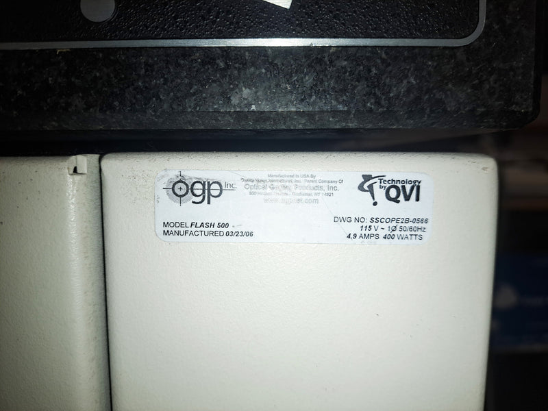 OGP (Optical Gaging Products) SmartScope Flash 500 Vision System ...