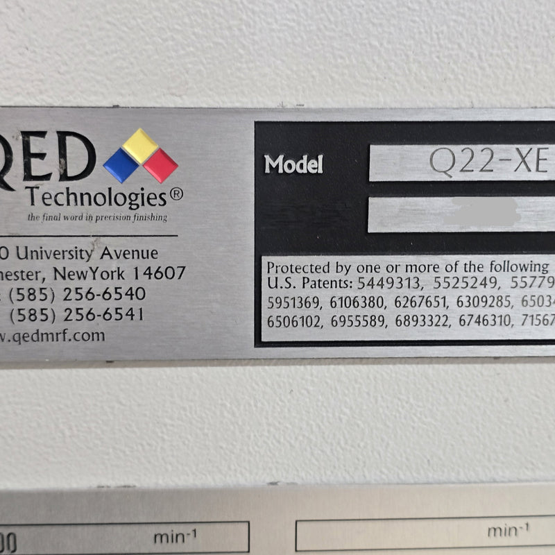 QED Technologies Q 22 XE MRF (Magnetorheological Finishing)