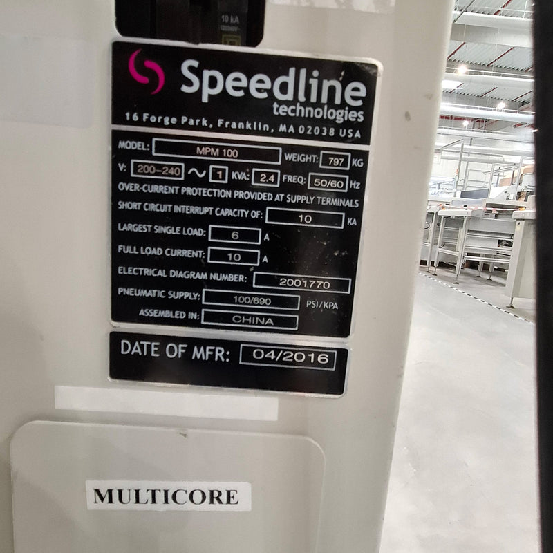 Speedline MPM 100 Screen Printer