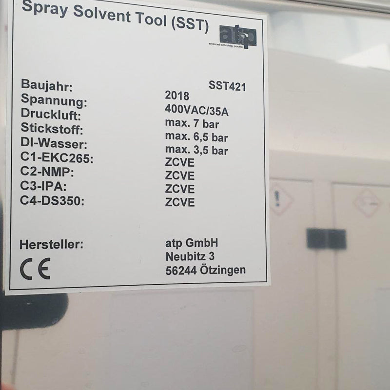 Semitool SST 421 Spray Solvent Tool (SST)