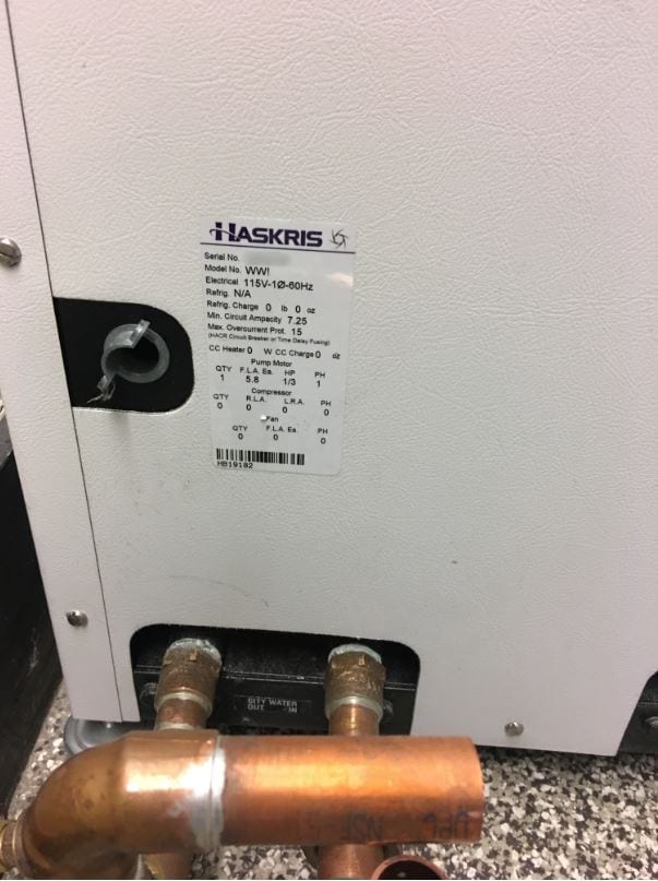 Haskris WW 1 Fluid to Fluid Heat Exchanger