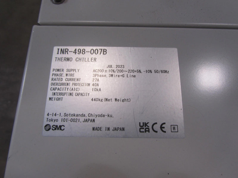 SMC INR 498 007 B Chiller