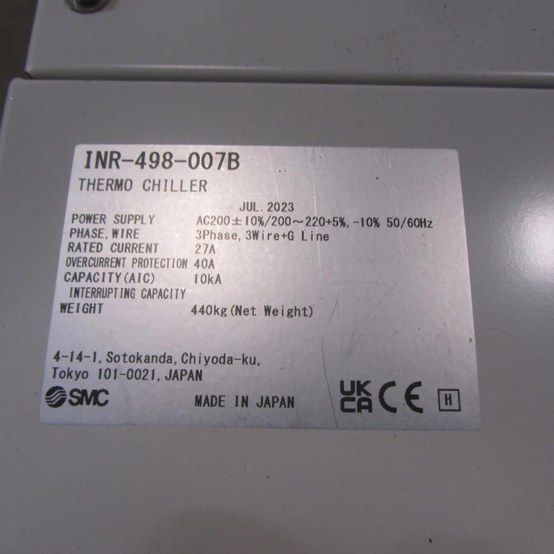 SMC INR 498 007 B Chiller