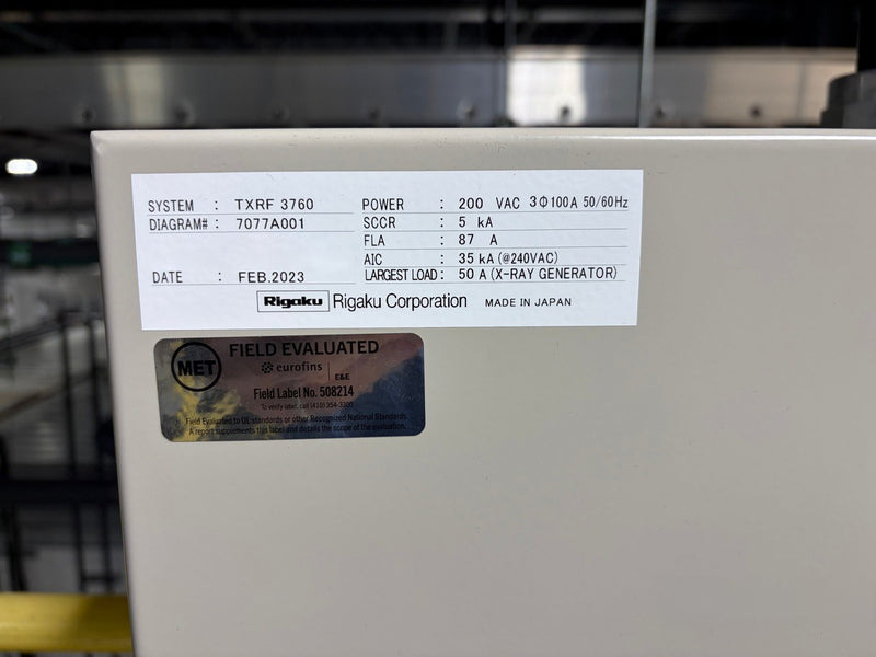 Rigaku TXRF 3760 XRF Spectrometer (X-ray Fluorescence)