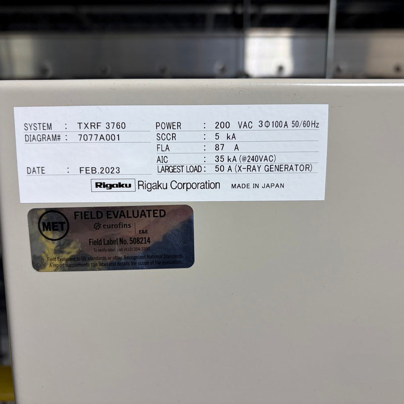 Rigaku TXRF 3760 XRF Spectrometer (X-ray Fluorescence)