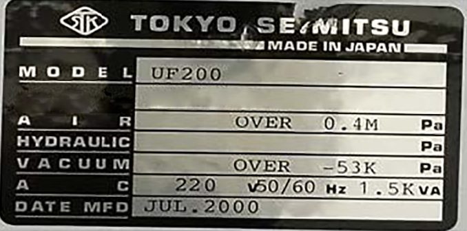 Accretech / TSK UF 200 Automatic Wafer Prober