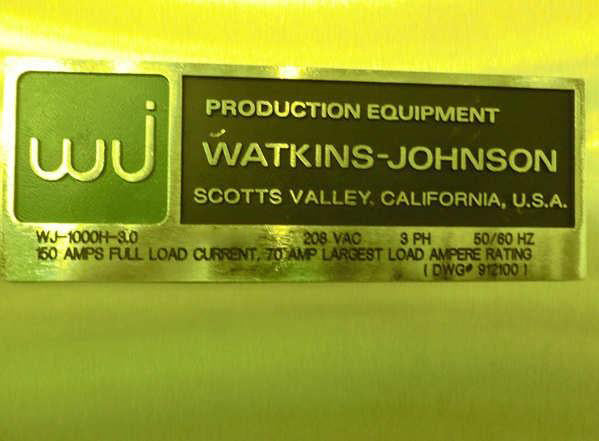 Watkins Johnson (WJ) WJ 1000 AP-CVD (Atmospheric Pressure - Chemical Vapor Deposition)