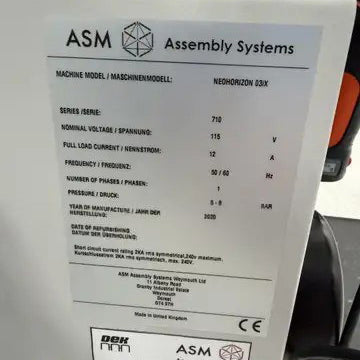 Dek NeoHorizon 03 ix Screen Printer