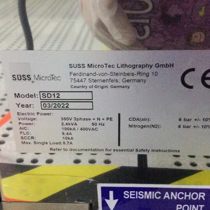 SUSS SD 12 Semi-Automatic Wet Processing System