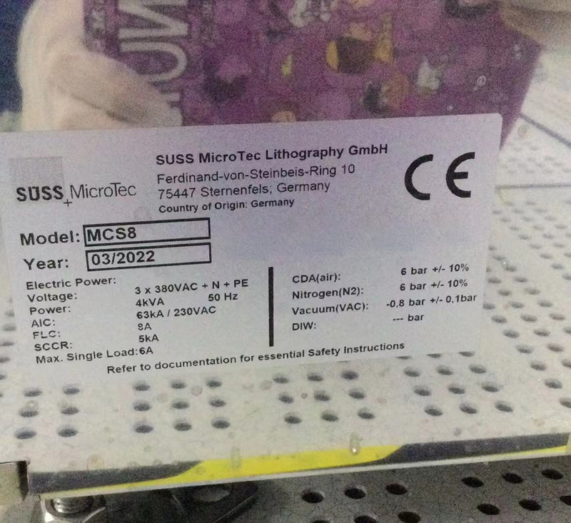 SUSS MCS 8 Manual Coating System