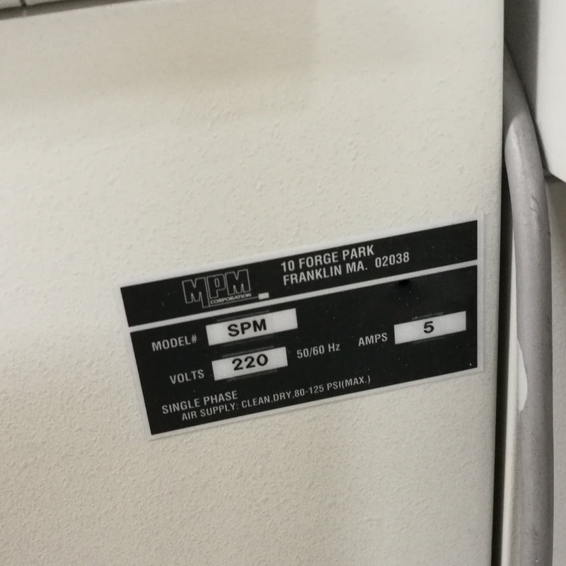 Speedline / MPM SPM Screen Printer