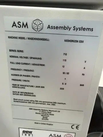 Dek NeoHorizon 03 ix Screen Printer