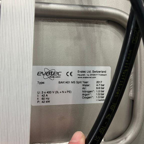 Evatec / Oerlikon Balzers BAK 1401 MS Split Thin Film Evaporator