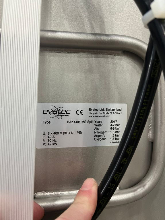 Evatec / Oerlikon Balzers BAK 1401 MS Split Thin Film Evaporator