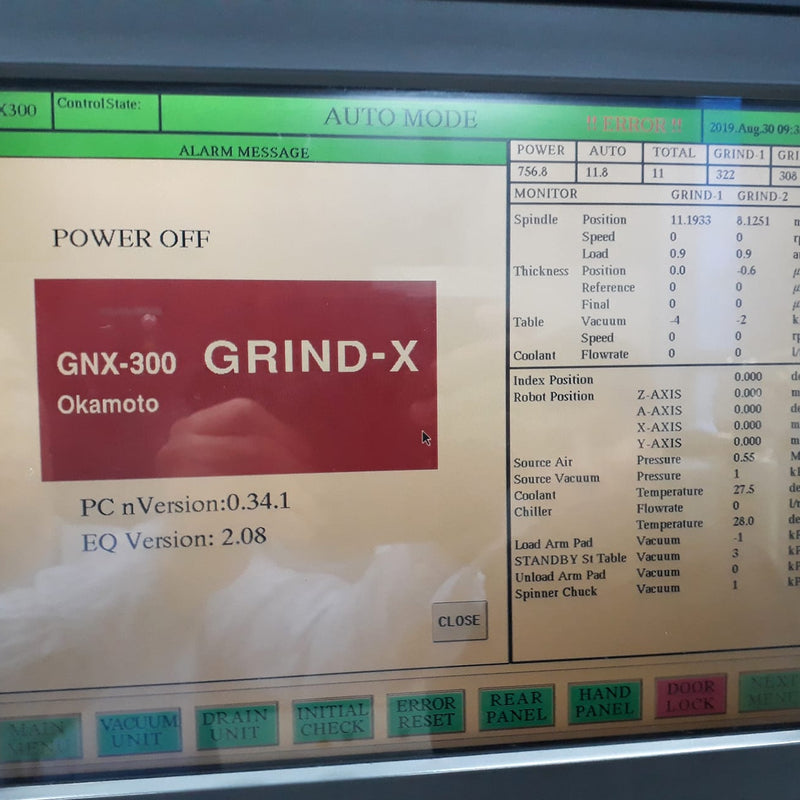 Okamoto GNX 300 Wafer Back Grinder