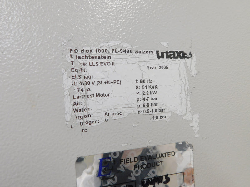 Evatec / Oerlikon Balzers LLS EVO II