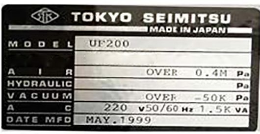 Accretech / TSK UF 200 Automatic Wafer Prober