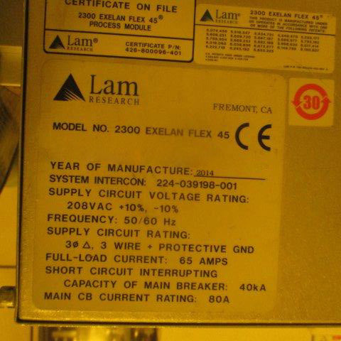 Lam 2300 Exelan Flex 45 Dielectric Etcher