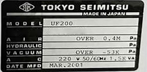 Accretech / TSK UF 200 Automatic Wafer Prober